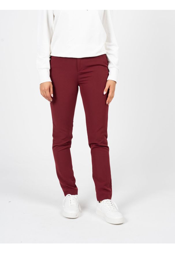 Liu Jo Spodnie "Chino" | WF1220 T7896 | Kobieta | Czerwony. Okazja: na co dzień. Kolor: czerwony. Materiał: poliester, elastan. Długość: długie. Styl: sportowy, elegancki, casual