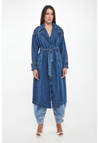 Liu Jo - Płaszcz damski jeansowy LIU JO. Materiał: jeans #5