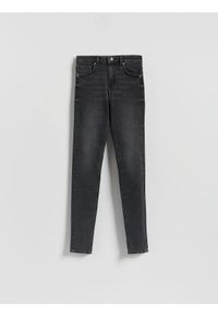 Reserved - Jeansy slim high waist - szary. Stan: podwyższony. Kolor: szary