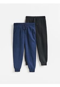 Reserved - Bawełniane joggery 2 pack - czarny. Kolor: czarny. Materiał: bawełna #1