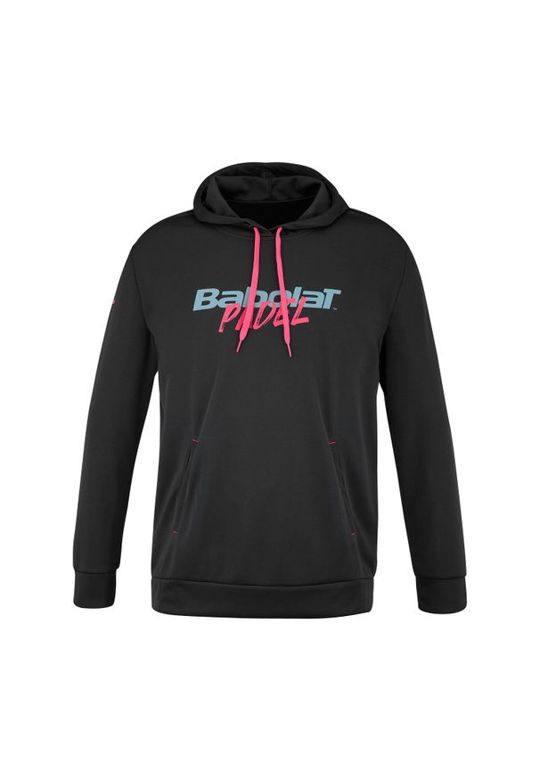 Bluza tenisowa męska Babolat Padel Hood. Kolor: czarny. Sport: tenis