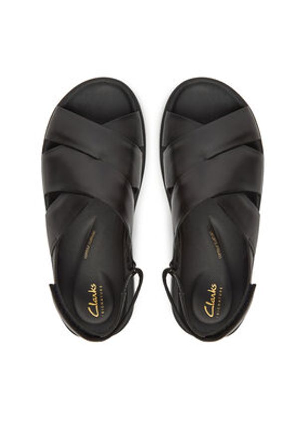 Clarks Sandały Aristella Sun 26181255 Czarny. Kolor: czarny. Materiał: skóra