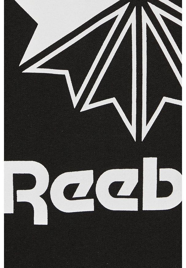 Reebok Classic - Bluza. Okazja: na co dzień. Kolor: czarny. Materiał: dzianina. Wzór: nadruk. Styl: casual