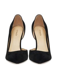 DeeZee Szpilki DZ-09A Czarny. Kolor: czarny. Materiał: skóra, zamsz. Obcas: na szpilce #4