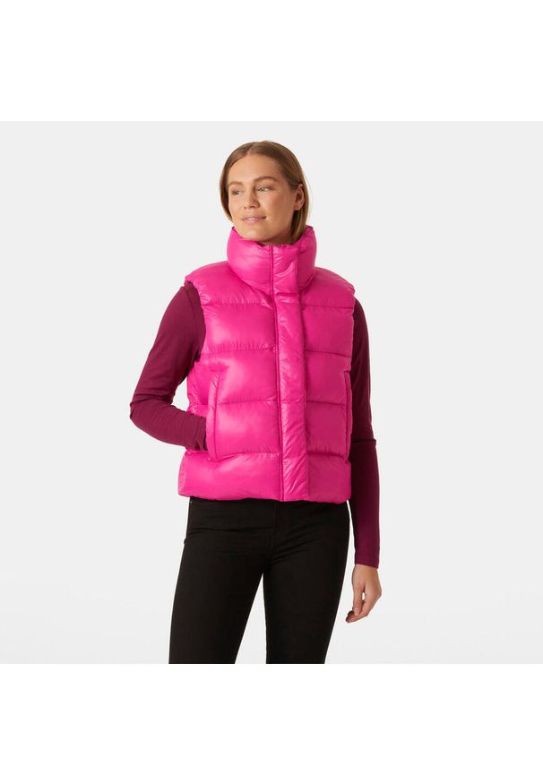 Damska kurtka bez rękawów Helly Hansen Jade. Kolor: różowy. Materiał: puch. Długość rękawa: bez rękawów. Sezon: zima
