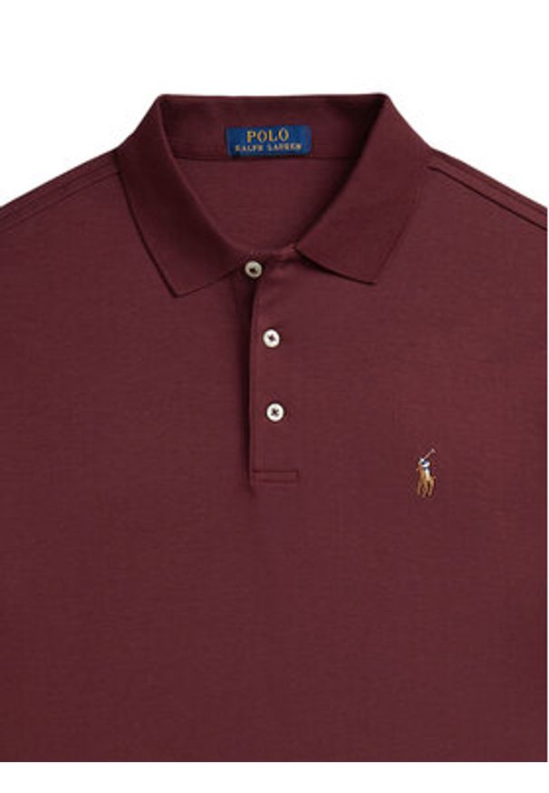 Polo Ralph Lauren Polo 710704319173 Bordowy Custom Slim Fit. Typ kołnierza: polo. Kolor: czerwony. Materiał: bawełna