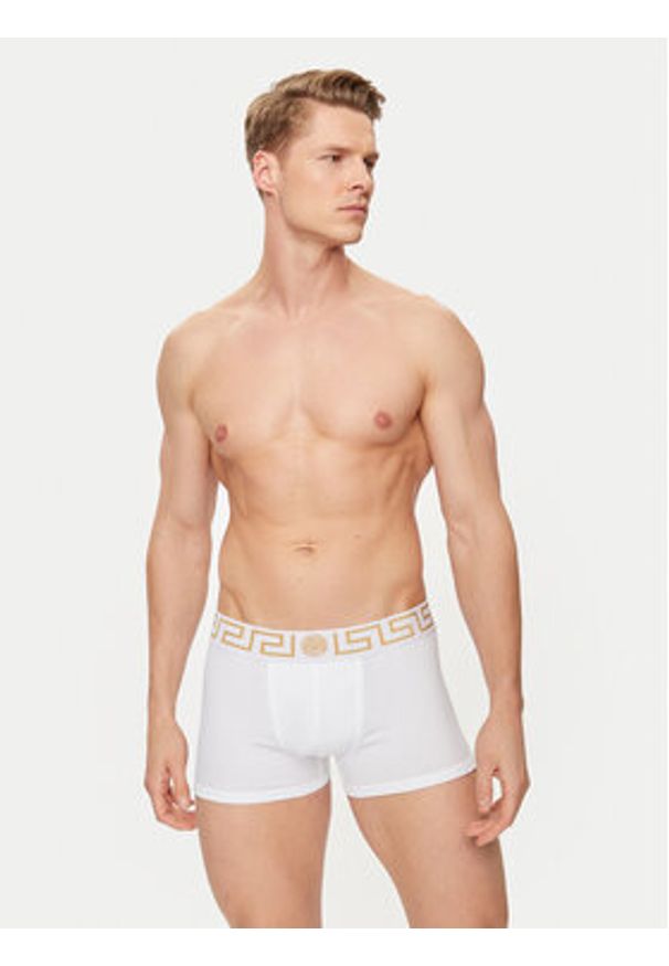 VERSACE - Versace Komplet 2 par bokserek AU10181 Biały. Kolor: biały. Materiał: bawełna