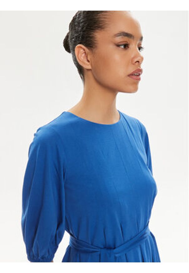 Weekend Max Mara Sukienka koktajlowa Jumbo 2415621072650 Niebieski Regular Fit. Kolor: niebieski. Materiał: bawełna. Styl: wizytowy