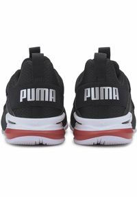 Puma - Młodzieżowe buty Axelion Mesh PUMA Black Silver High Risk Red Gray. Kolor: czerwony, wielokolorowy, czarny, szary. Materiał: mesh