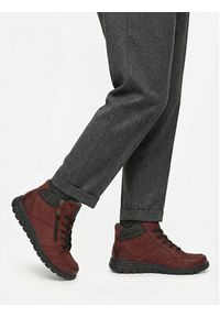 Go Soft Trzewiki CEO-WI23-GHANA-07 Bordowy. Kolor: czerwony. Materiał: nubuk, skóra #6