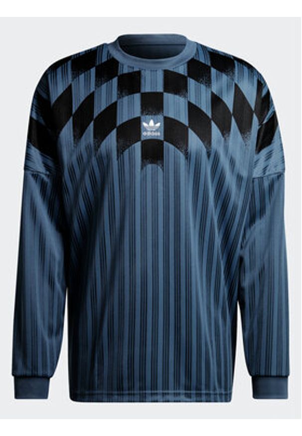 Adidas - adidas Longsleeve Rekive Graphic HK7331 Niebieski Loose Fit. Kolor: niebieski. Materiał: syntetyk. Długość rękawa: długi rękaw