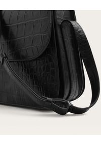 BALAGAN - Czarna torba Doar M z wzorem krokodyla. Kolor: brązowy #7