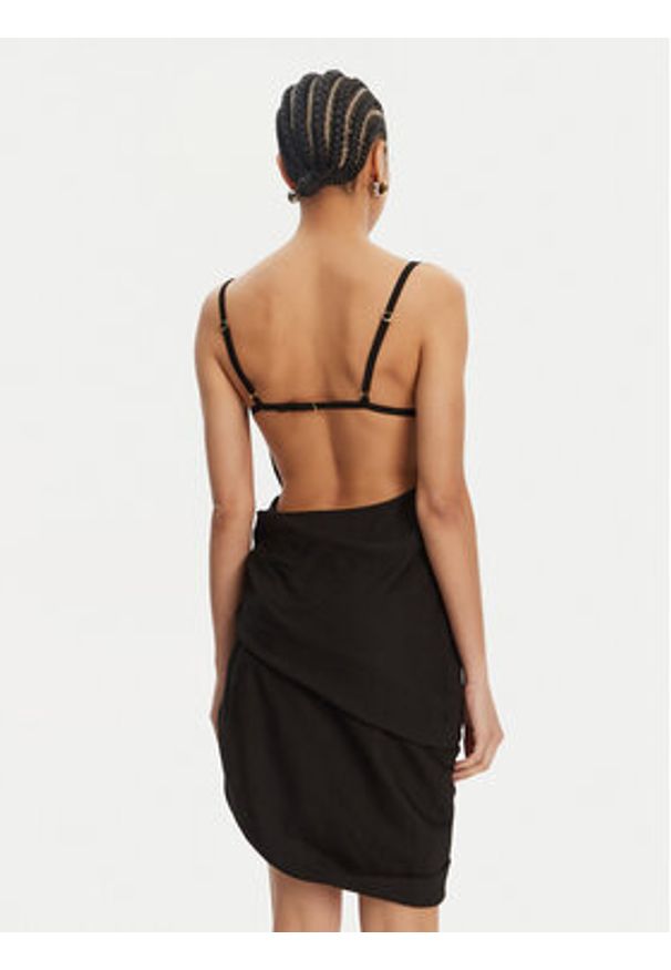 JACQUEMUS Sukienka koktajlowa 22E243DR106-1020 Czarny Regular Fit. Kolor: czarny. Materiał: wiskoza. Styl: wizytowy