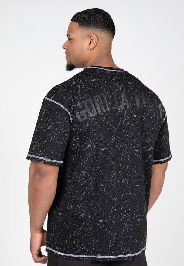GORILLA WEAR - Saginaw Duże rozmiary Koszulka - Washed Czarny. Kolor: czarny. Sport: fitness