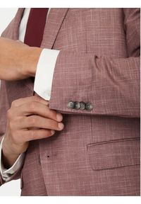 BOSS Marynarka H-Hutson-251 50539804 Różowy Regular Fit. Kolor: różowy. Materiał: wełna #6