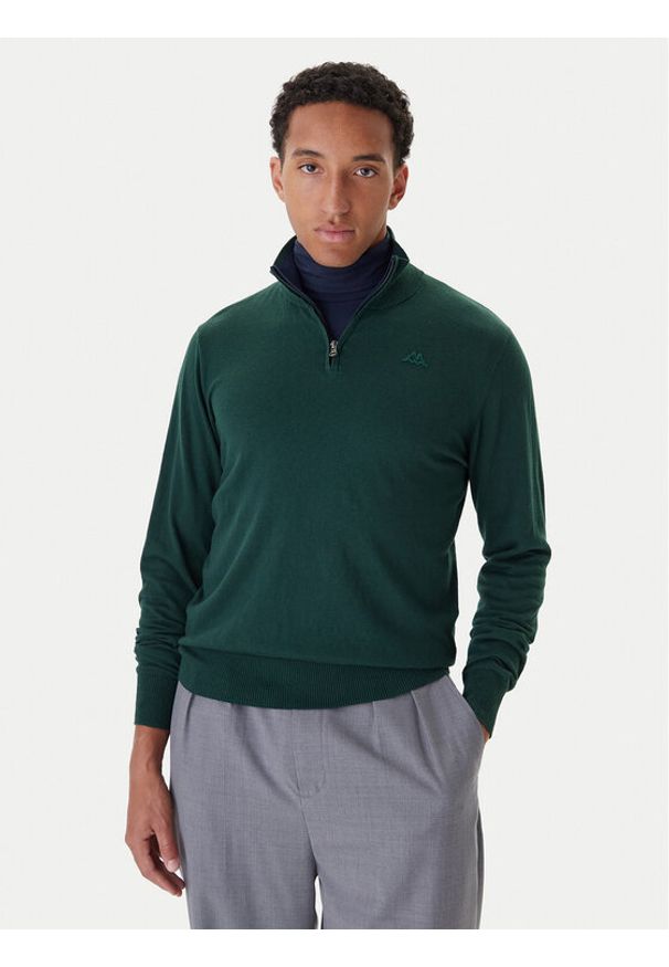 Kappa Golf 68118HW Zielony Regular Fit. Typ kołnierza: golf. Kolor: zielony. Materiał: bawełna