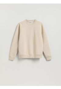 Reserved - Bluza regular z bawełną - kremowy. Kolor: kremowy. Materiał: bawełna #1