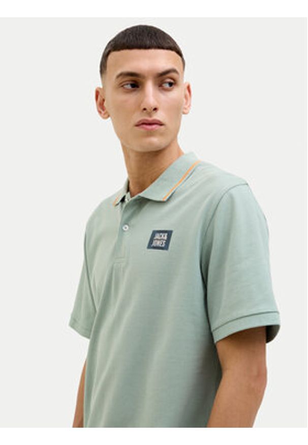 Jack & Jones Polo Hudson 12269238 Zielony Regular Fit. Typ kołnierza: polo. Kolor: zielony. Materiał: bawełna