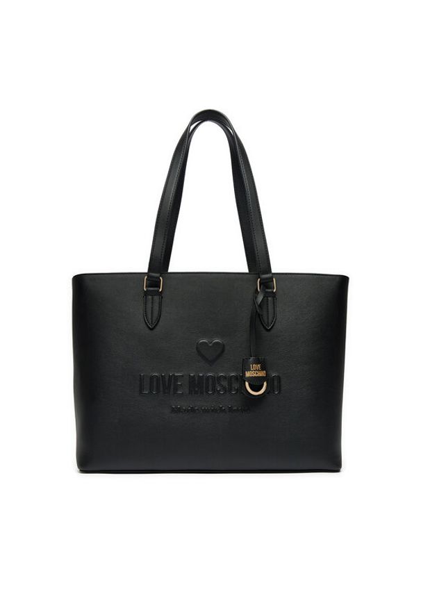 Love Moschino - LOVE MOSCHINO Torebka JC4114PP1LL1000A Czarny. Kolor: czarny. Materiał: skórzane