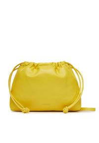 Calvin Klein Jeans Torebka Drawstring Crossbody26 LV04K3060G Żółty. Kolor: żółty. Materiał: skórzane