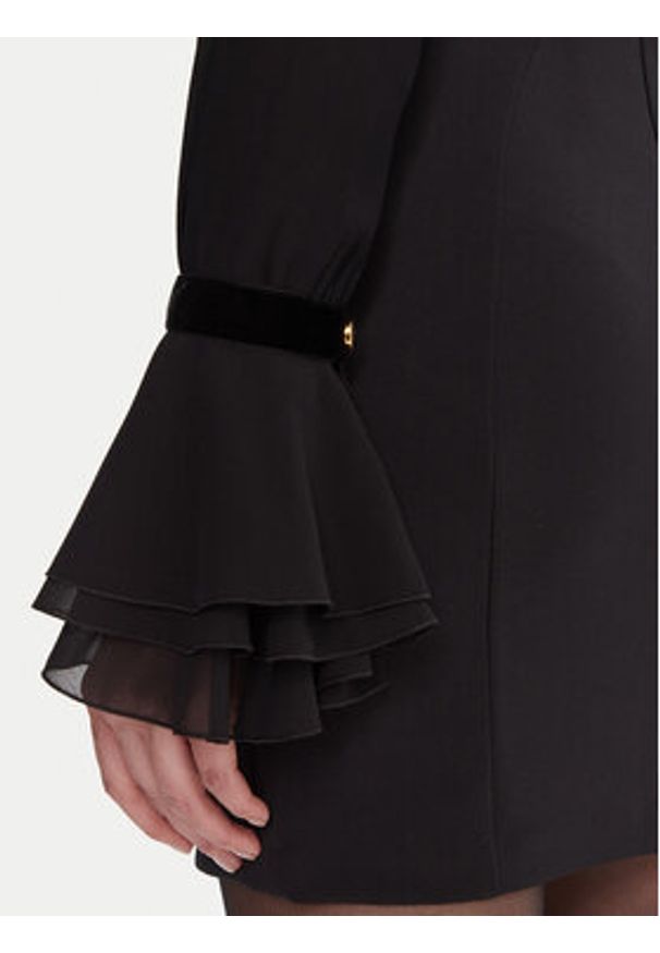Elisabetta Franchi Koszula CA-131-57E2-V390 Czarny Regular Fit. Kolor: czarny. Materiał: wiskoza