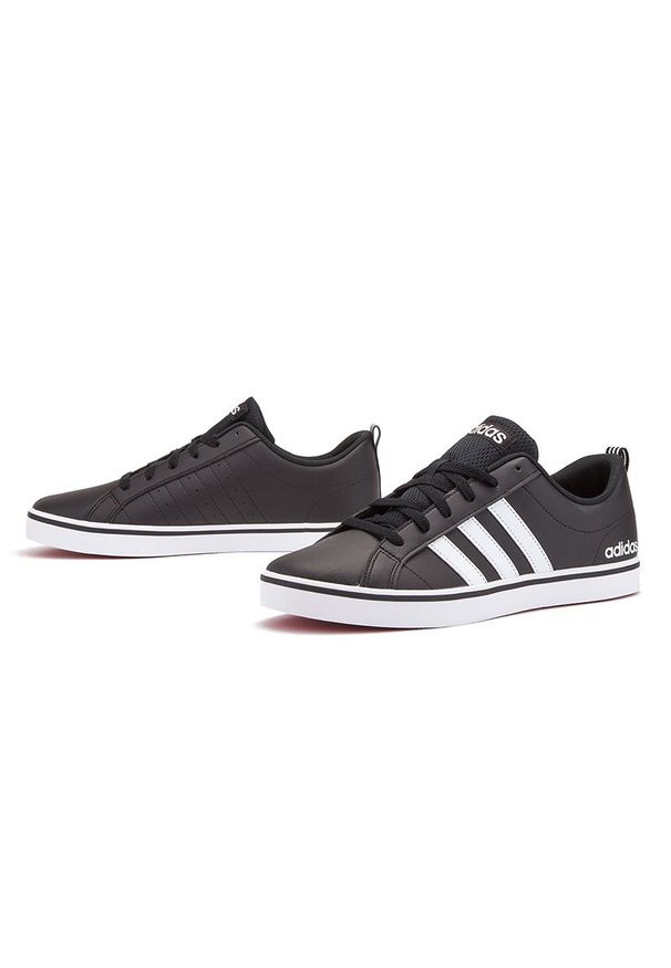 Adidas - Buty adidas VS Pace B74494 - czarne. Okazja: na co dzień. Zapięcie: pasek. Kolor: czarny. Materiał: skóra, syntetyk, guma. Szerokość cholewki: normalna. Wzór: paski. Sport: skateboard