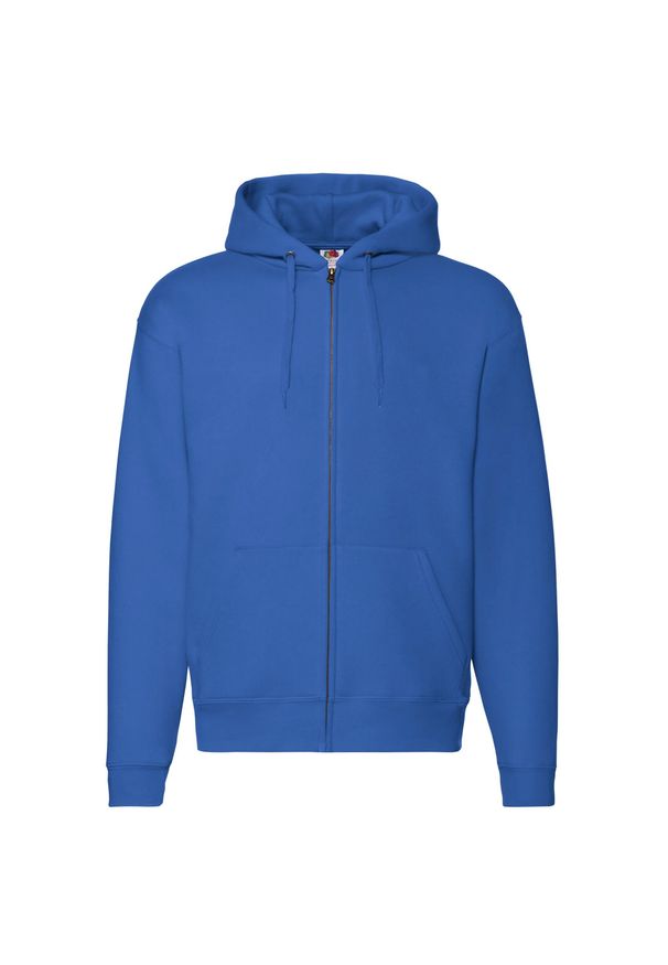 FRUIT OF THE LOOM - Kurtka Z Kapturem Premium Dla Dorosłych Unisex. Typ kołnierza: kaptur. Kolor: niebieski