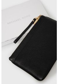 MICHAEL Michael Kors kopertówka skórzana kolor czarny. Kolor: czarny. Materiał: skórzane