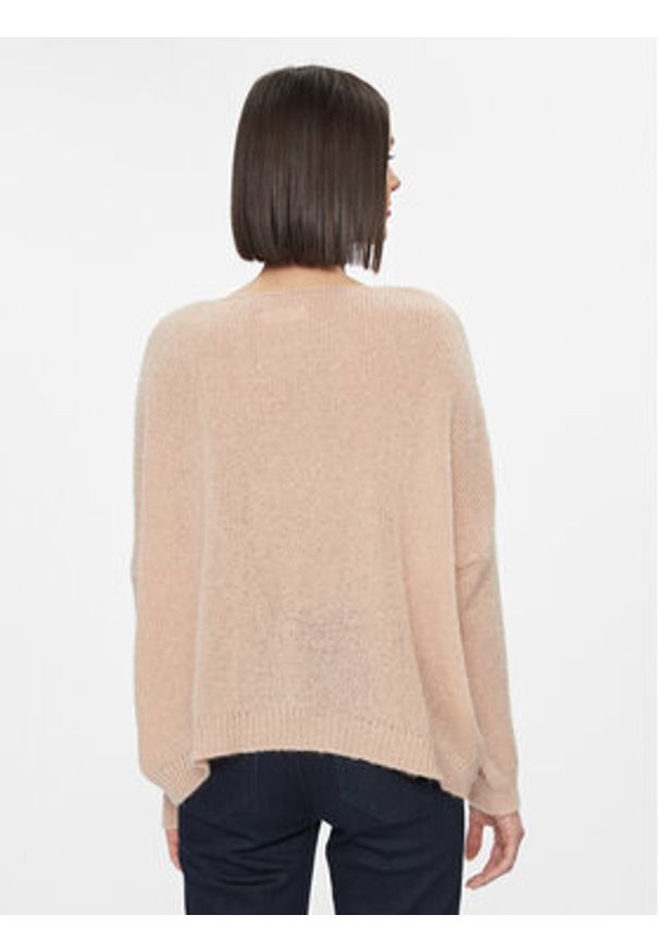 Kontatto Sweter 3M1200 Beżowy Oversize. Kolor: beżowy. Materiał: syntetyk