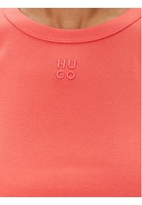 Hugo - HUGO T-Shirt Delanor 50512000 Czerwony Slim Fit. Kolor: czerwony. Materiał: bawełna #3