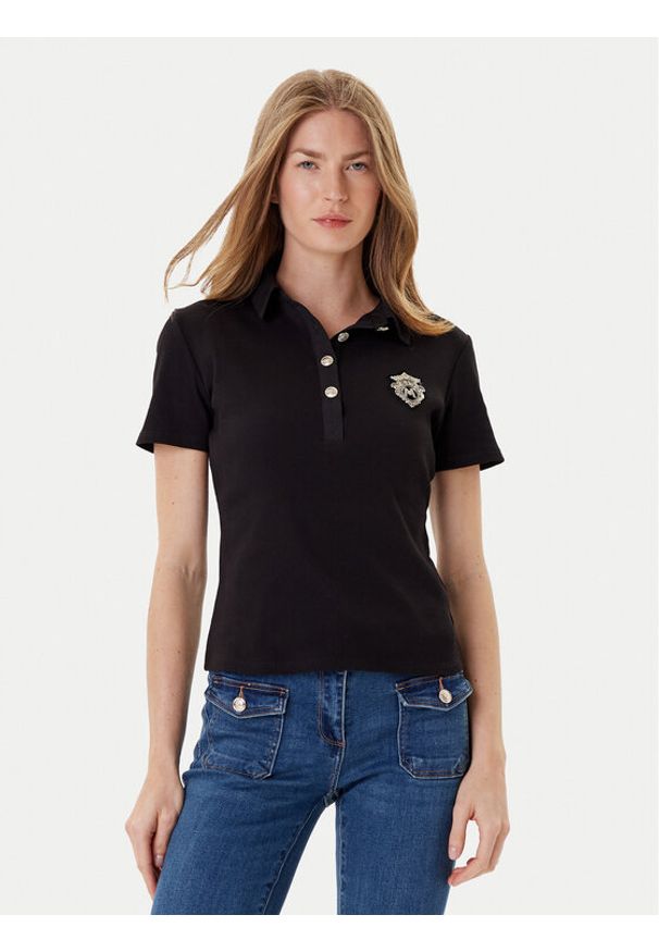 Morgan Polo 252-DPOLLA Czarny Slim Fit. Typ kołnierza: polo. Kolor: czarny. Materiał: bawełna