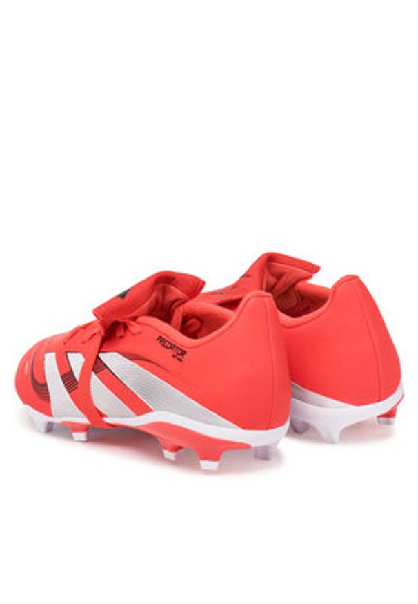 Adidas - adidas Buty do piłki nożnej Predator League Fold-Over Tongue Firm Ground ID3830 Czerwony. Kolor: czerwony. Materiał: skóra