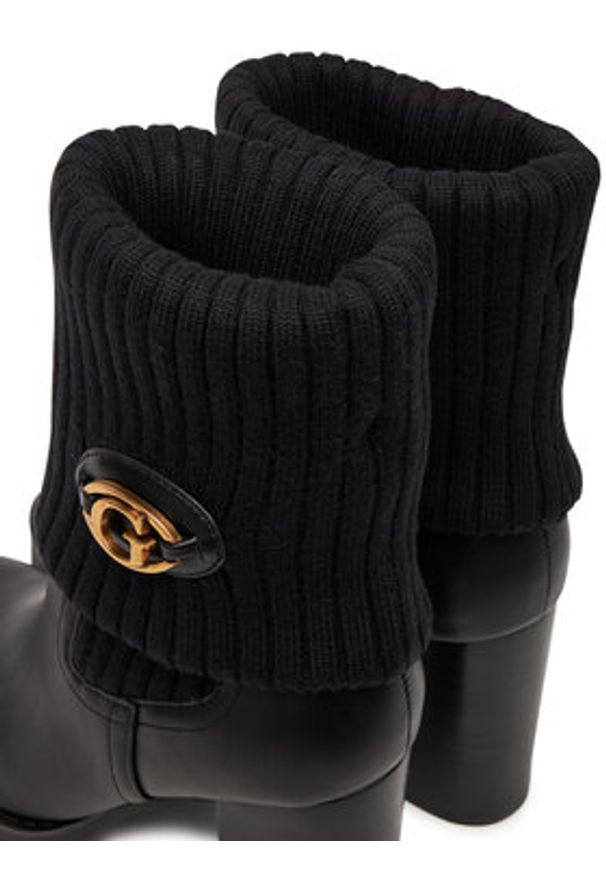 Guess Botki FLFNSO FAP10 Czarny. Kolor: czarny. Materiał: skóra