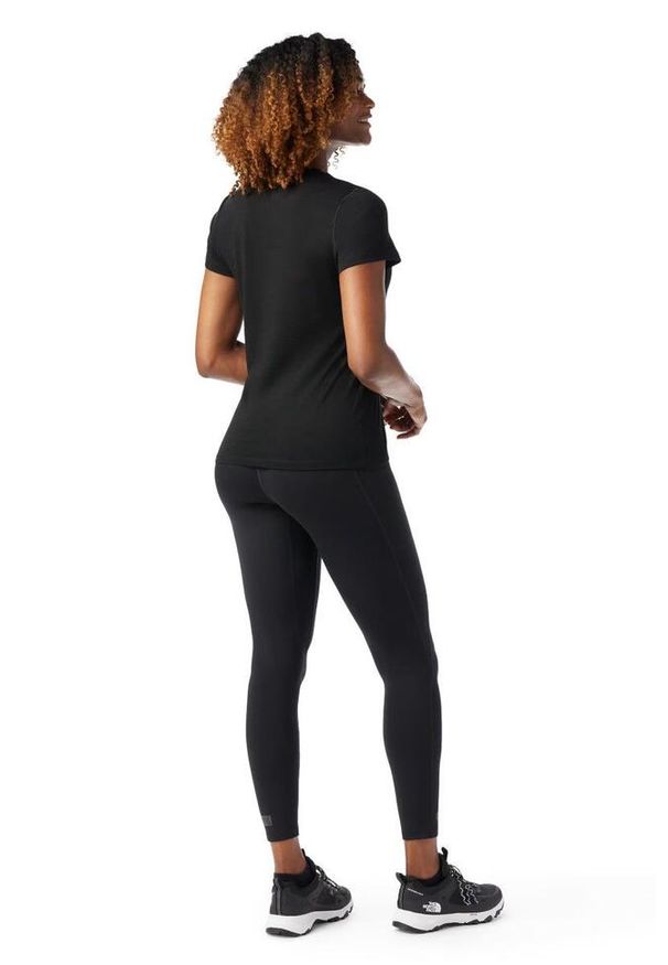 Koszulka z krótkim rękawem damska Smartwool Merino Ss Tee Women s. Kolor: czarny. Długość rękawa: krótki rękaw. Długość: krótkie