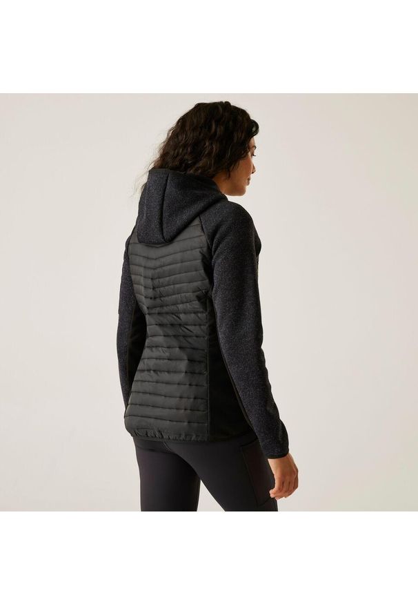 Regatta - Kurtka damska hybrydowa Andreson. Kolor: czarny. Materiał: puch. Sport: turystyka piesza