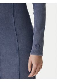 Hugo - HUGO Sukienka dzianinowa Nopal 50552814 Niebieski Slim Fit. Kolor: niebieski. Materiał: bawełna #3