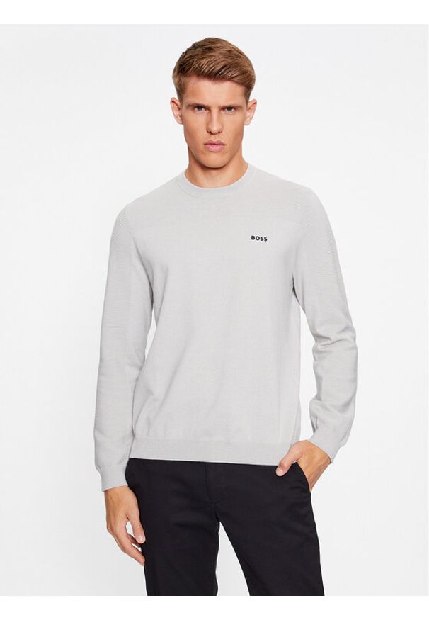 BOSS - Boss Sweter Momentum-X_Cn 50498559 Szary Regular Fit. Kolor: szary. Materiał: syntetyk