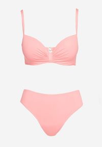 Born2be - Jasnoróżowe Bikini z Dodatkową Spódniczką w Komplecie Fritella. Kolor: różowy. Wzór: aplikacja #5