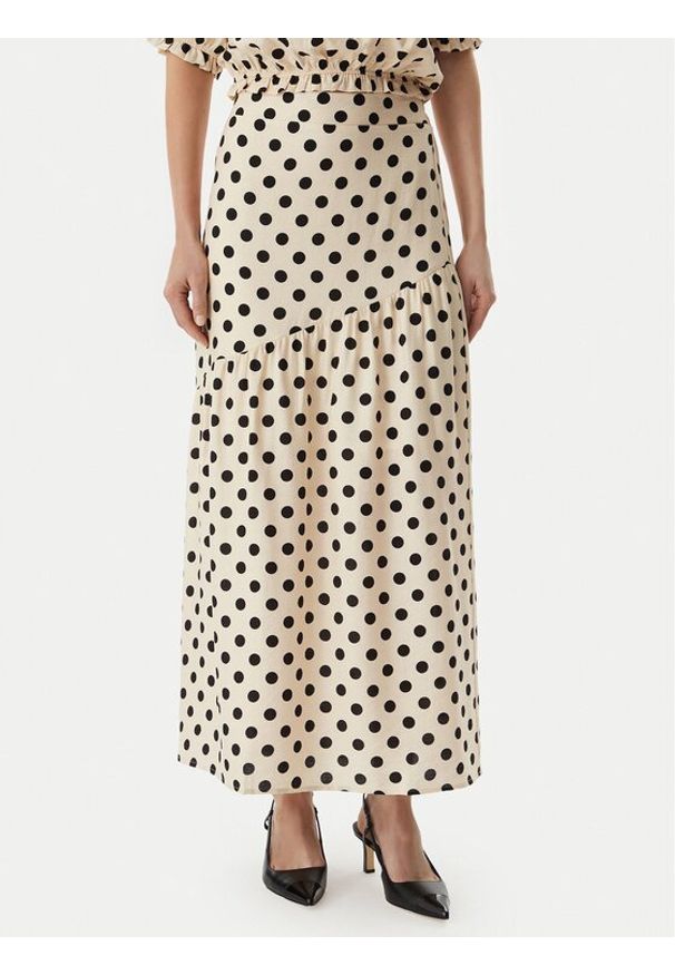 Morgan Spódnica maxi 261-JOVITA Beżowy Regular Fit. Kolor: beżowy. Materiał: wiskoza