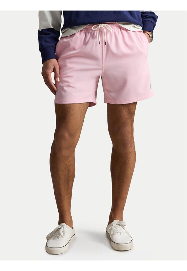 Polo Ralph Lauren Szorty kąpielowe 710957782511 Różowy Regular Fit. Kolor: różowy. Materiał: syntetyk