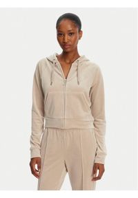 Juicy Couture Bluza Madison JCWA122001 Beżowy Slim Fit. Kolor: beżowy. Materiał: syntetyk