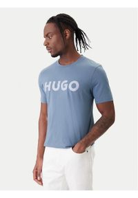 Hugo - HUGO T-Shirt Dulivio 50467556 Niebieski Regular Fit. Kolor: niebieski. Materiał: bawełna #1