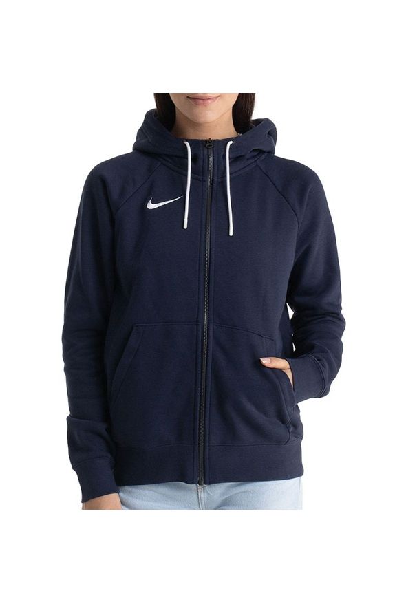 Bluza Nike Park 20 Fleece Full-Zip Hoodie CW6955-451 - granatowa. Typ kołnierza: kaptur. Kolor: niebieski. Materiał: materiał, poliester, bawełna. Wzór: aplikacja. Styl: klasyczny