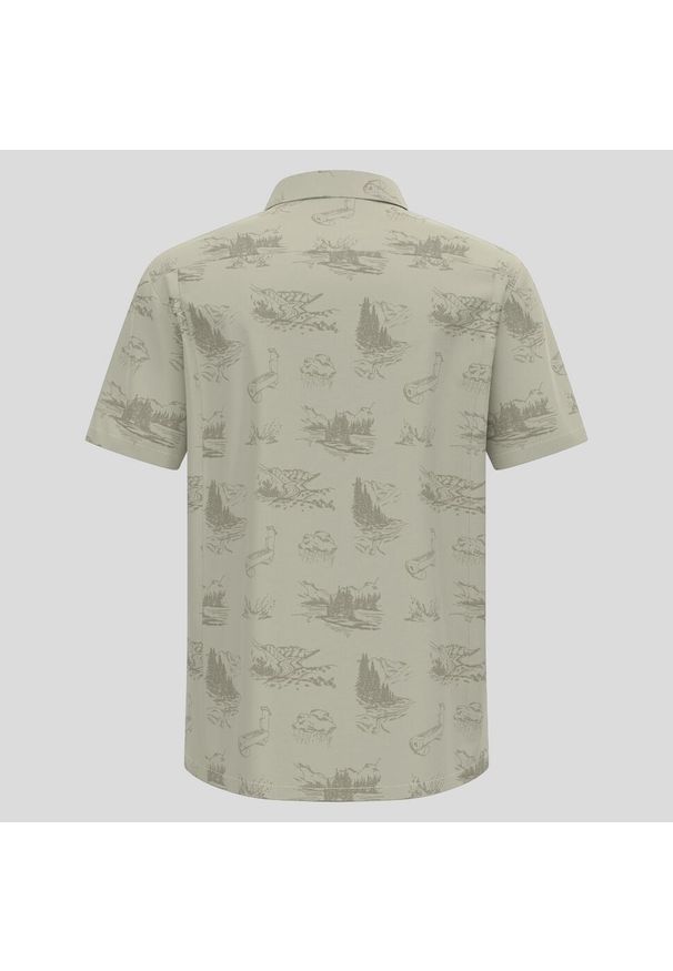 Koszula turystyczna męska Odlo Essential S/S Print Shirt S/S. Kolor: biały. Wzór: nadruk