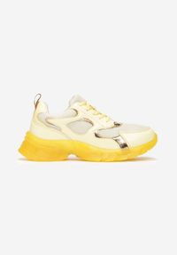 Born2be - Żółte Sneakersy Prisolphi. Kolor: żółty. Materiał: materiał. Szerokość cholewki: normalna #3