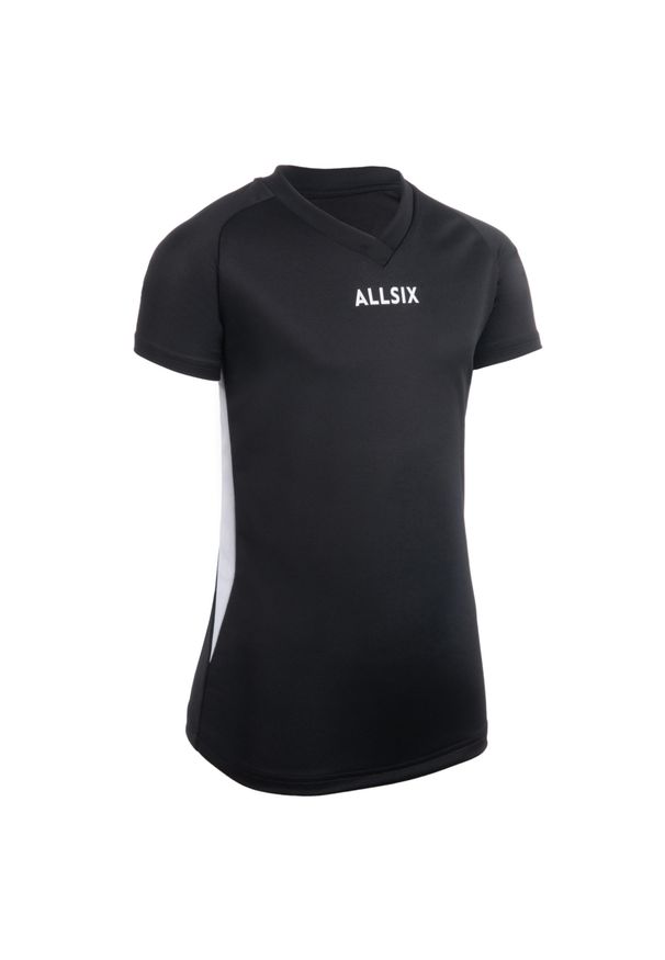 ALLSIX - Koszulka siatkarska dla dziewczynek Allsix V100 czarna. Kolor: czarny. Materiał: poliester, materiał