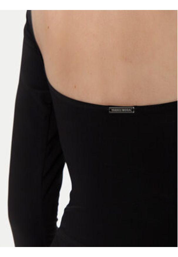 YSABEL MORA - Ysabel Mora Body 10055 Czarny Slim Fit. Kolor: czarny. Materiał: syntetyk