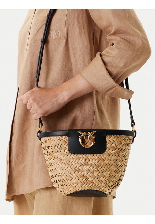 Pinko - PINKO Torebka Love Summer Bucket PE 25 PLTT 103325 A1RL Beżowy. Kolor: beżowy