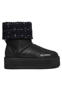 Karl Lagerfeld - KARL LAGERFELD Śniegowce Thermo KL48552 Czarny. Kolor: czarny. Materiał: materiał