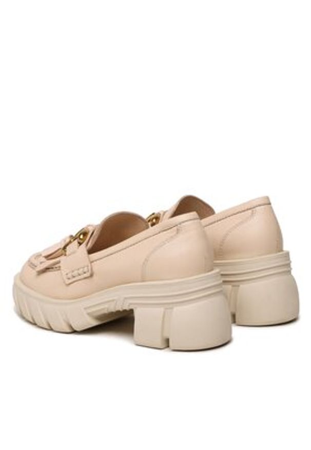 Badura Loafersy PALMI-23SS11171 Beżowy. Kolor: beżowy. Materiał: skóra